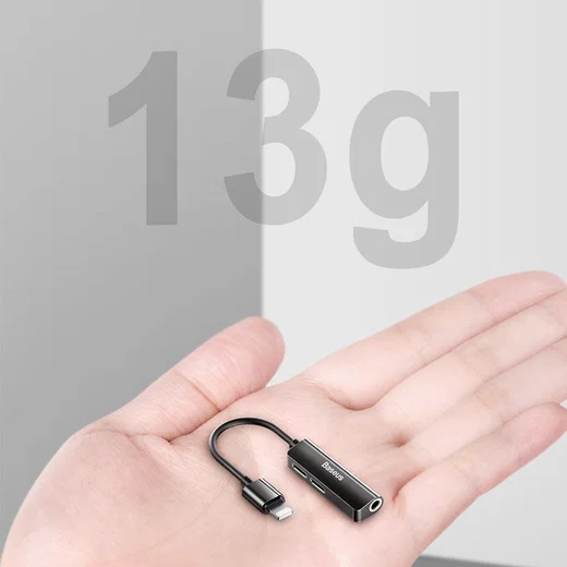 Baseus L52 Adapter Lightning naar 2x Lightning en 3.5mm Jack Splitter afbeelding 9