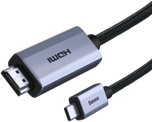 Baseus USB-C naar HDMI 2.0 Kabel 4K/60Hz Videokabel 2M Zwart afbeelding 1