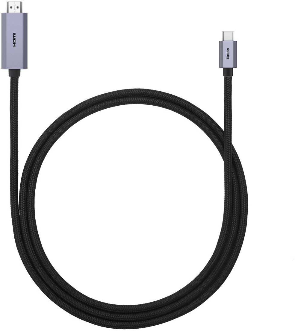 Baseus USB-C naar HDMI 2.0 Kabel 4K/60Hz Videokabel 2M Zwart afbeelding 2