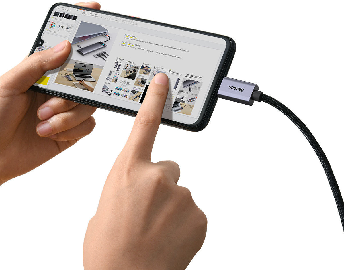 Baseus USB-C naar HDMI 2.0 Kabel 4K/60Hz Videokabel 2M Zwart afbeelding 6