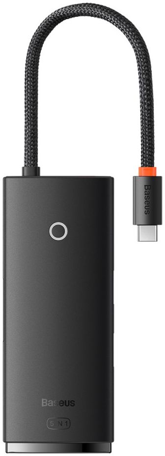 Baseus Lite 5-in-1 100W USB-C Hub naar USB-C PD/3x USB 3.0/HDMI Zwart afbeelding 2