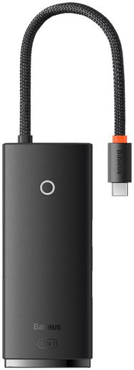 Baseus Lite 5-in-1 100W USB-C Hub naar USB-C PD/3x USB 3.0/HDMI Zwart afbeelding 2