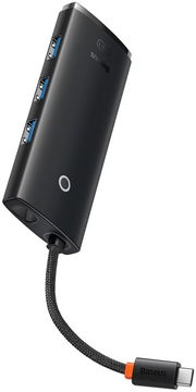 Baseus Lite 5-in-1 100W USB-C Hub naar USB-C PD/3x USB 3.0/HDMI Zwart