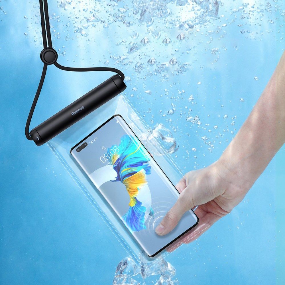 Baseus IPX8 Waterdicht Smartphonehoesje Telefoons tot 7.2 Inch Zwart afbeelding 1