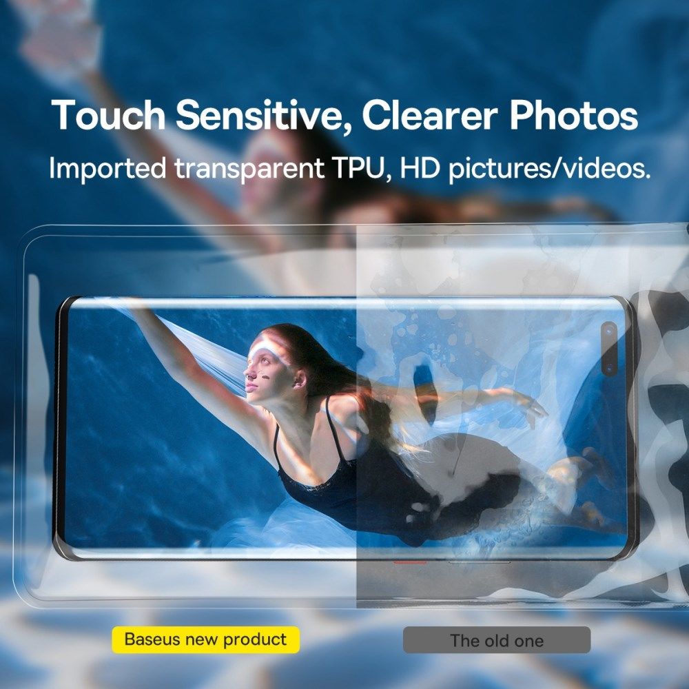 Baseus IPX8 Waterdicht Smartphonehoesje Telefoons tot 7.2 Inch Zwart afbeelding 5