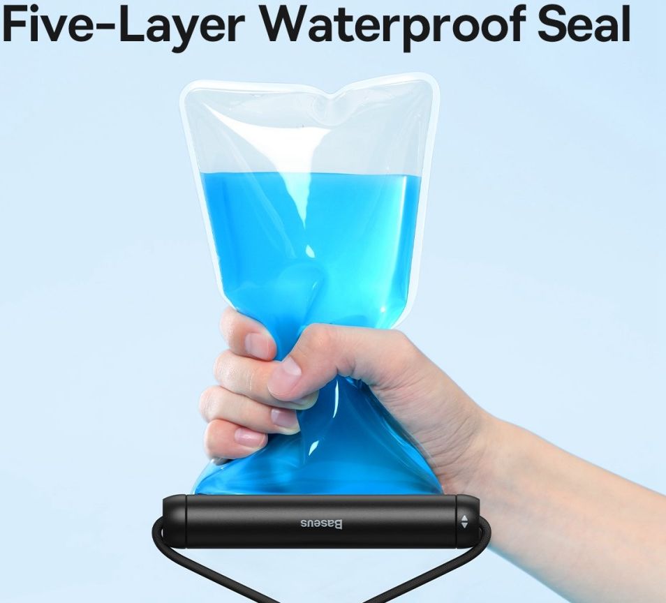 Baseus IPX8 Waterdicht Smartphonehoesje Telefoons tot 7.2 Inch Zwart afbeelding 6