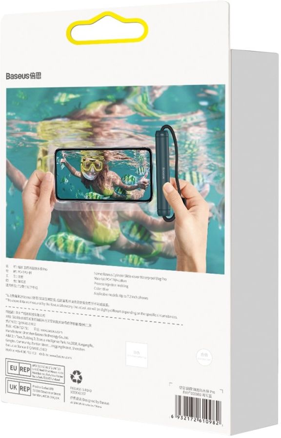 Baseus IPX8 Waterdicht Smartphonehoesje Telefoons tot 7.2 Inch Blauw afbeelding 11