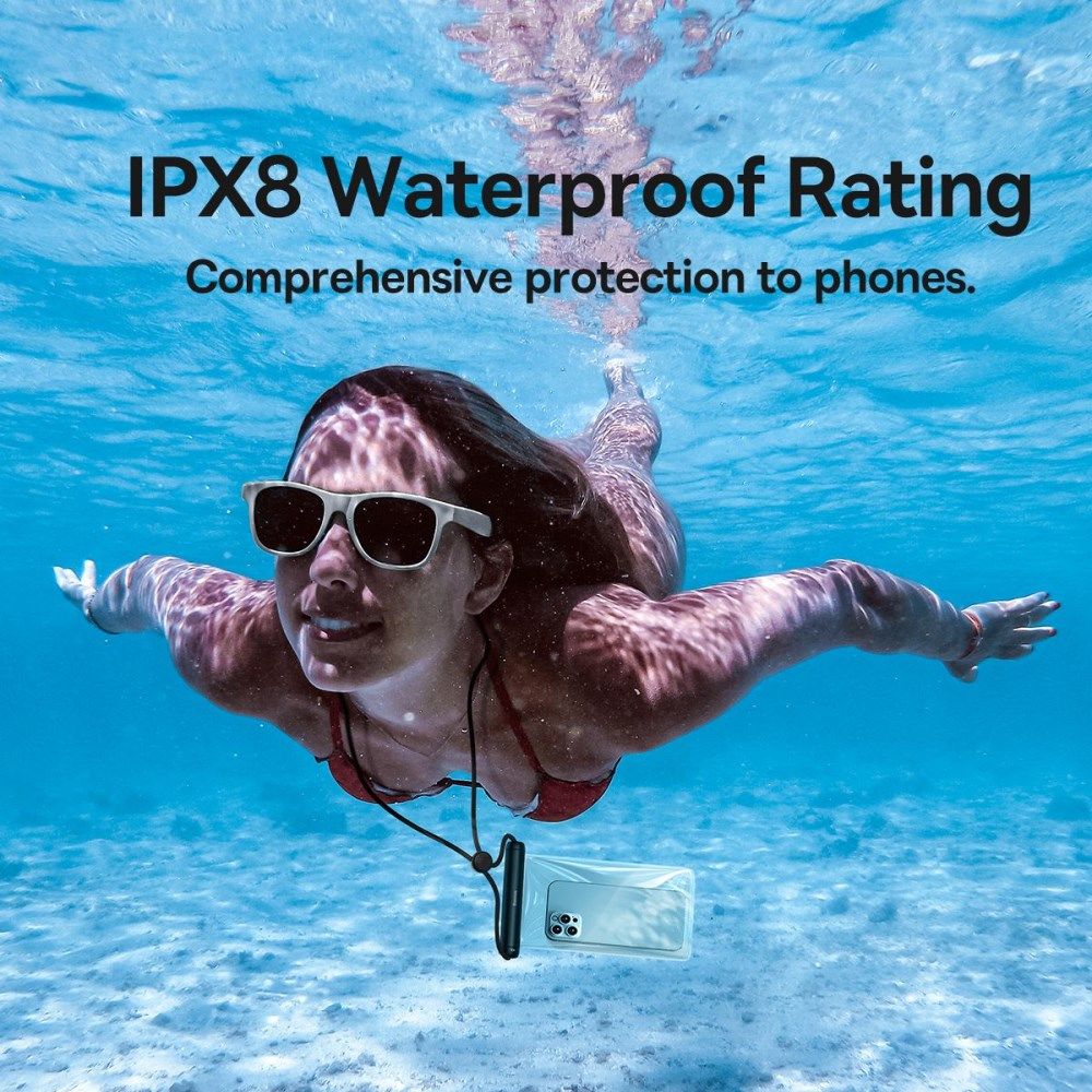 Baseus IPX8 Waterdicht Smartphonehoesje Telefoons tot 7.2 Inch Blauw afbeelding 4