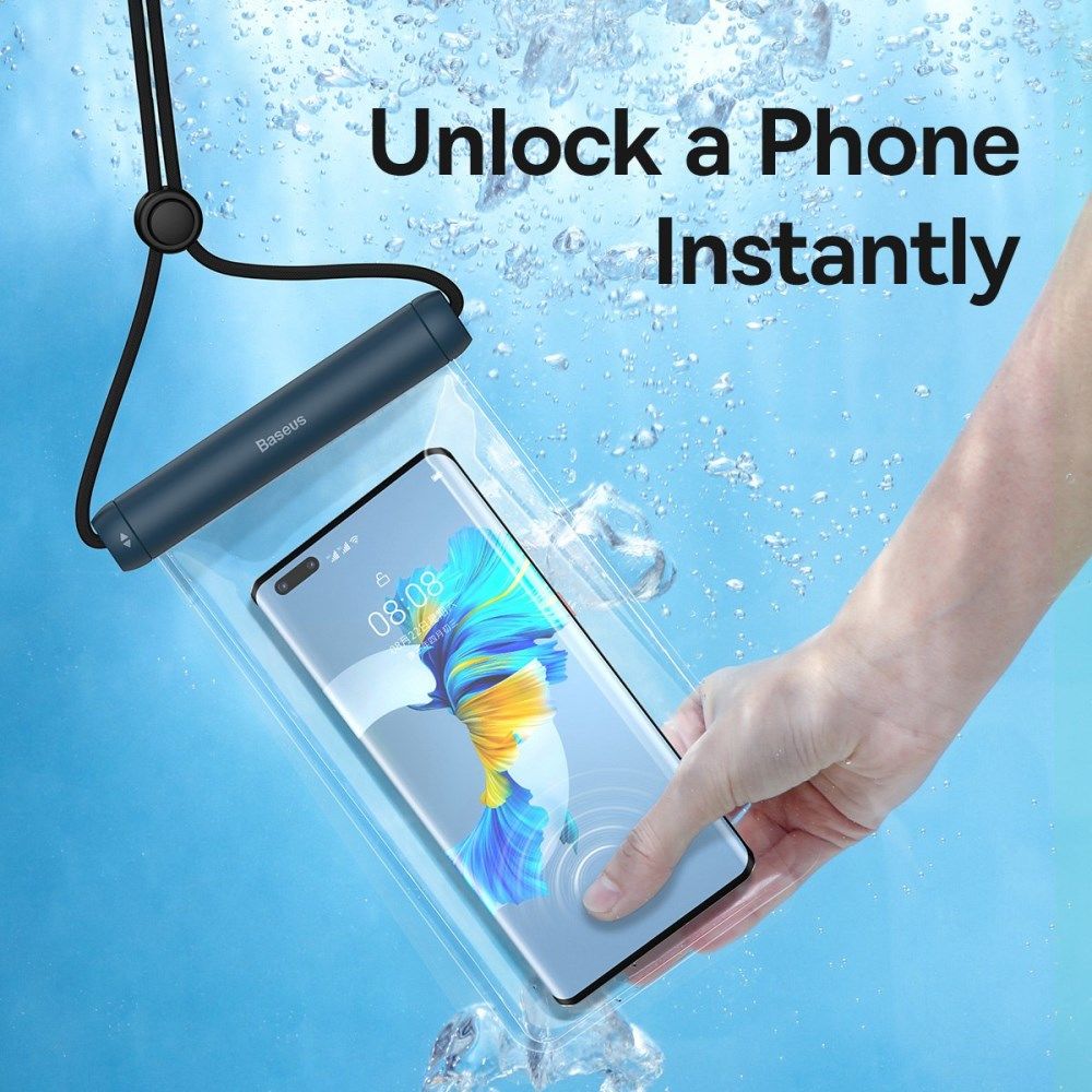 Baseus IPX8 Waterdicht Smartphonehoesje Telefoons tot 7.2 Inch Blauw afbeelding 7