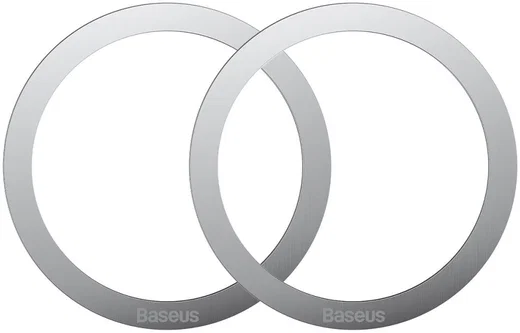 Baseus Halo Metalen Ring voor Magnetische Houders (Two Pack) Zilver afbeelding 1