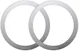 Baseus Halo Metalen Ring voor Magnetische Houders (Two Pack) Zilver