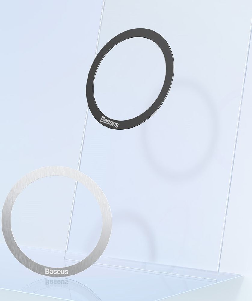 Baseus Halo Metalen Ring voor Magnetische Houders (Two Pack) Zilver afbeelding 9
