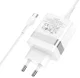 Hoco 30W USB/USB-C Snellader PD + QC 3.0 met USB-C Kabel 1M Wit afbeelding 7