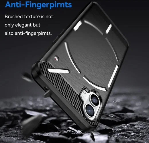Nothing Phone (1) Hoesje Geborsteld TPU Flexibele Back Cover Blauw afbeelding 6