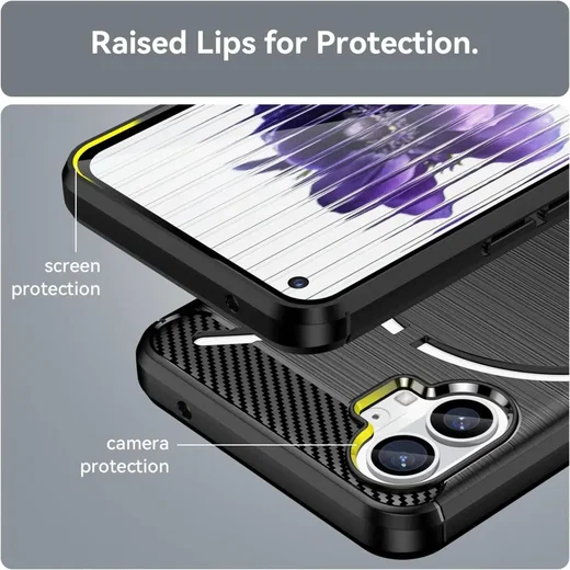 Nothing Phone (1) Hoesje Geborsteld TPU Flexibele Back Cover Blauw afbeelding 7