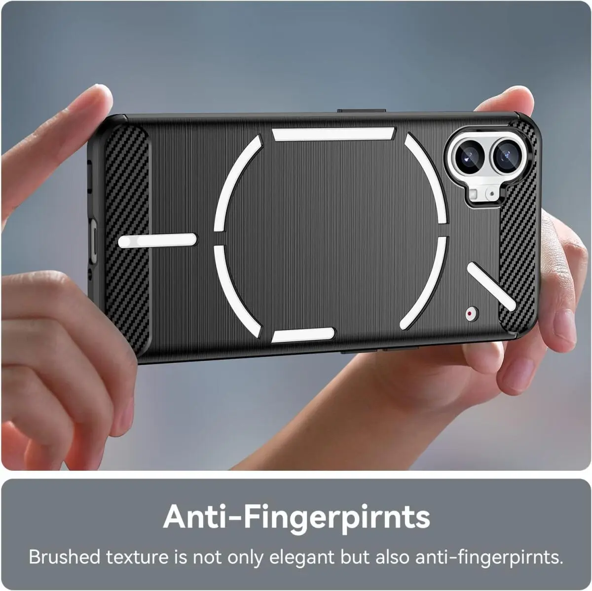 Nothing Phone (1) Hoesje Geborsteld TPU Flexibele Back Cover Blauw afbeelding 2