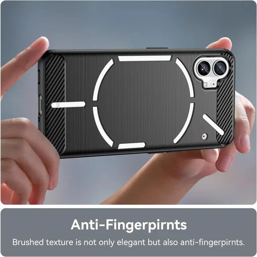 Nothing Phone (1) Hoesje Geborsteld TPU Flexibele Back Cover Blauw afbeelding 2