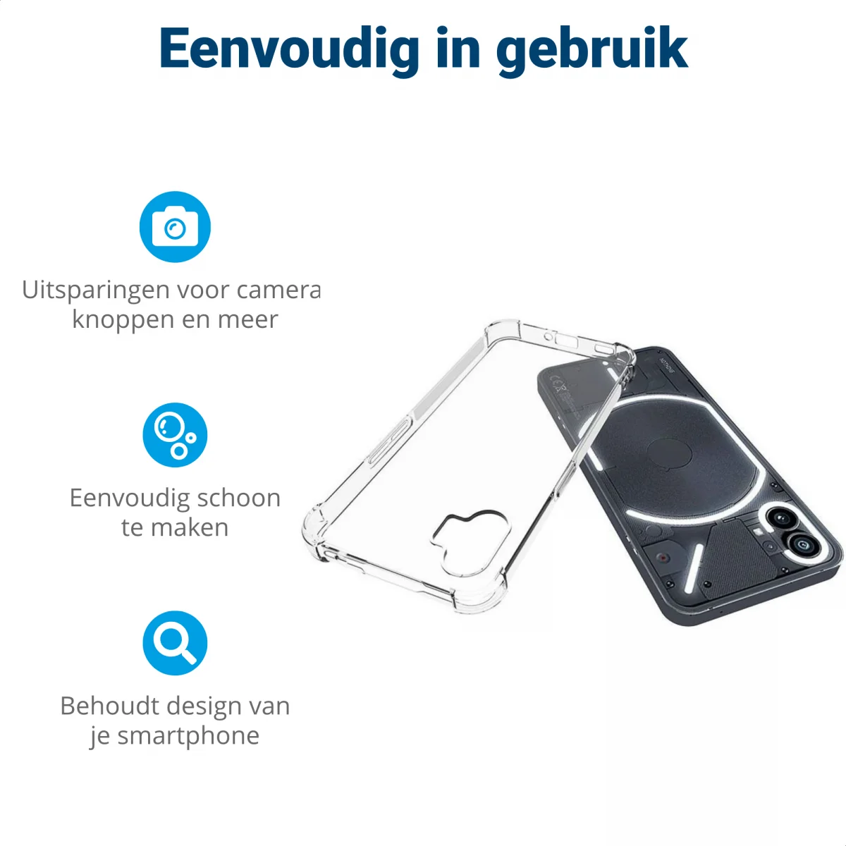 Nothing Phone (1) Hoesje Schokbestendig en Dun TPU Transparant afbeelding 6