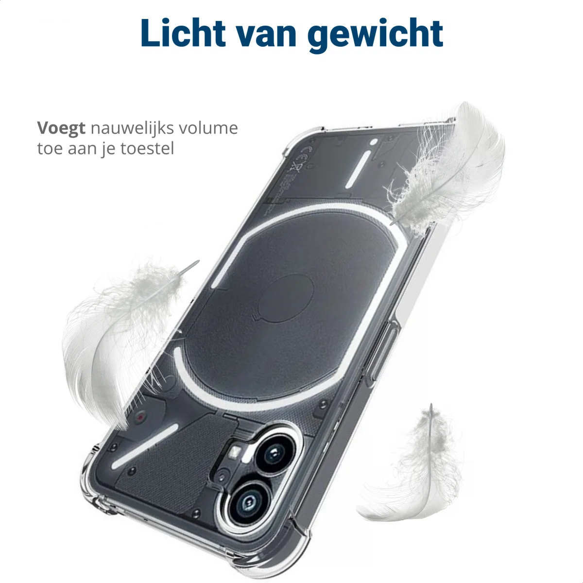Nothing Phone (1) Hoesje Schokbestendig en Dun TPU Transparant afbeelding 5
