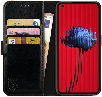 Rosso Element Nothing Phone 1 Hoesje Book Cover Wallet Zwart
