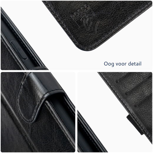 Rosso Element Apple iPhone 14 Hoesje Book Cover Wallet Zwart afbeelding 5