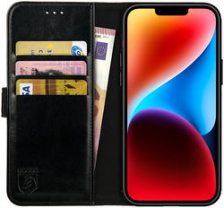 Rosso Element Apple iPhone 14 Plus Hoesje Book Cover Wallet Zwart afbeelding
