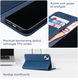 Rosso Element Apple iPhone 14 Hoesje Book Cover Wallet Blauw afbeelding 3