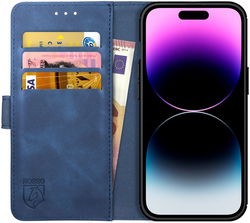 Rosso Element Apple iPhone 14 Pro Hoesje Book Cover Wallet Blauw afbeelding