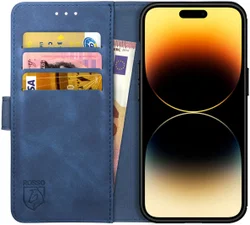 Rosso Element Apple iPhone 14 Pro Max Hoesje Book Cover Wallet Blauw afbeelding