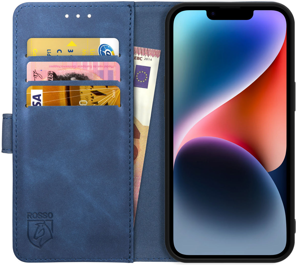 Rosso Element 2-in-1 Apple iPhone 14 Hoesje Blauw afbeelding 8