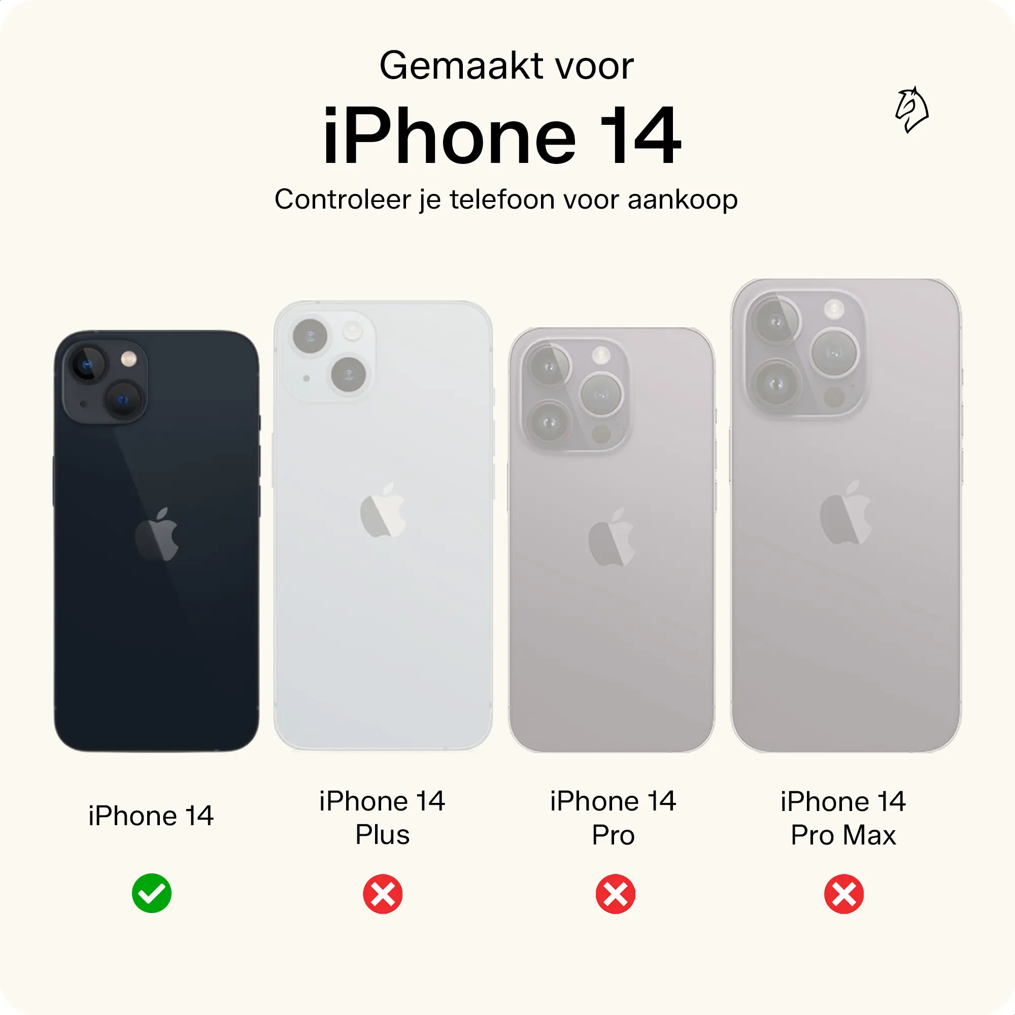 Rosso Element 2-in-1 Apple iPhone 14 Hoesje Blauw afbeelding 3