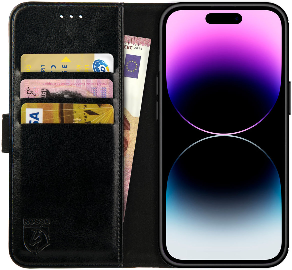 Rosso Element 2-in-1 Apple iPhone 14 Pro Hoesje Zwart afbeelding 2