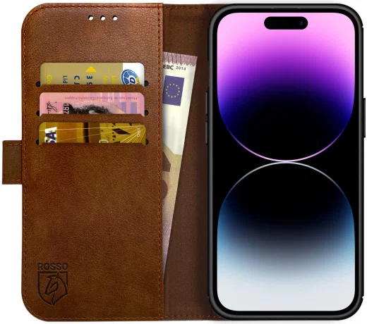 Rosso Element 2-in-1 Apple iPhone 14 Pro Hoesje Bruin afbeelding 2