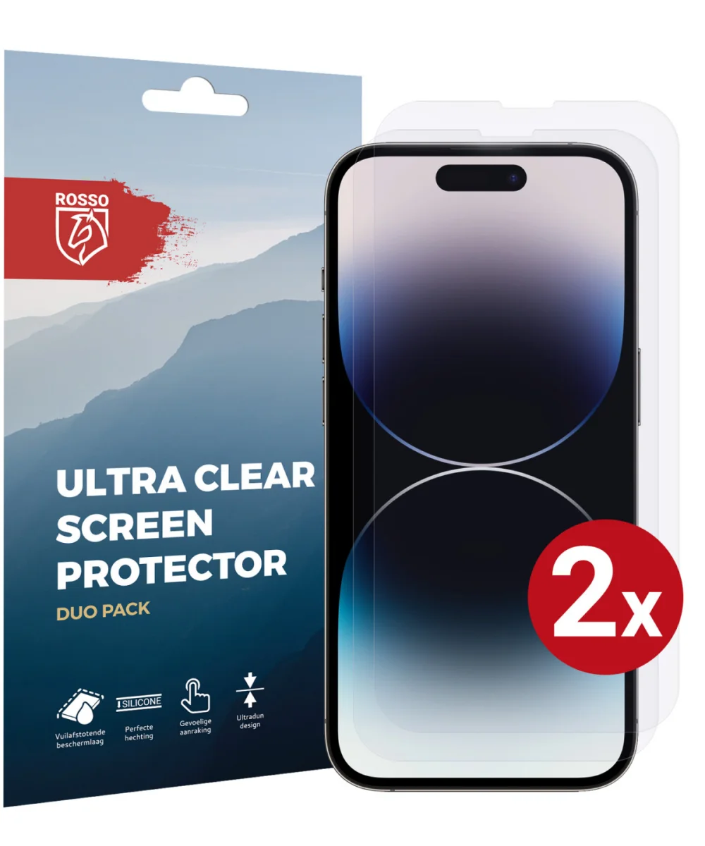 Rosso Apple iPhone 14 Pro Ultra Clear Screen Protector Duo Pack afbeelding 1