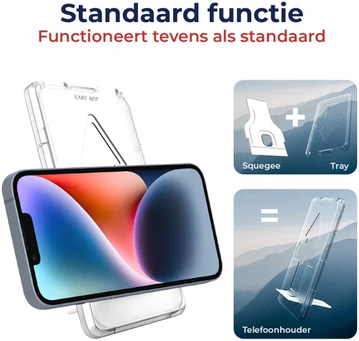 Rosso Apple iPhone 14 Tempered Glass met Installatietray Case Friendly afbeelding 5