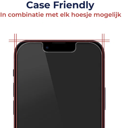 Rosso Apple iPhone 14 Tempered Glass met Installatietray Case Friendly afbeelding 4