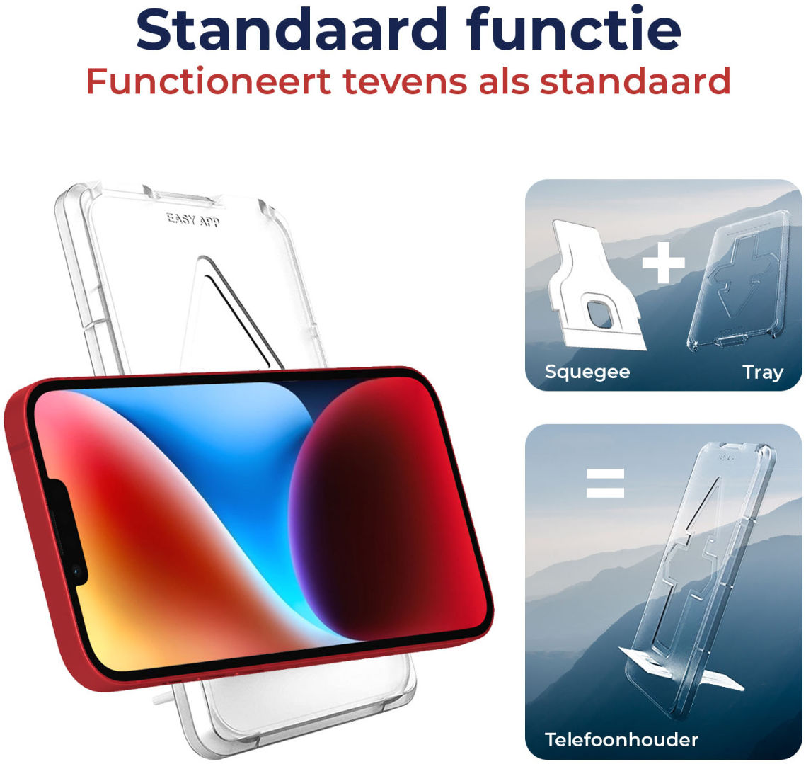 Rosso Apple iPhone 14 Plus Tempered Glass met Installatietray afbeelding 8