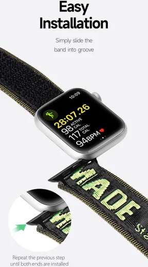 Dux Ducis - Apple Watch Band - 1-10/SE/Ultra - 49/46/45/44/42MM - Geel/Groen afbeelding 4