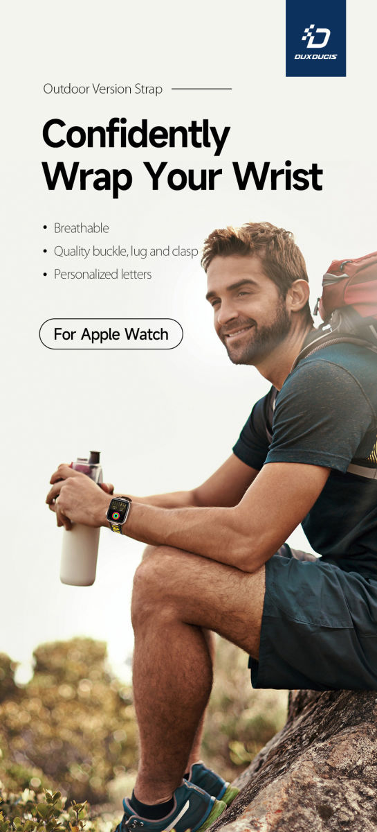 Dux Ducis - Apple Watch Band - 1-10/SE/Ultra - 49/46/45/44/42MM - Geel/Groen afbeelding 8