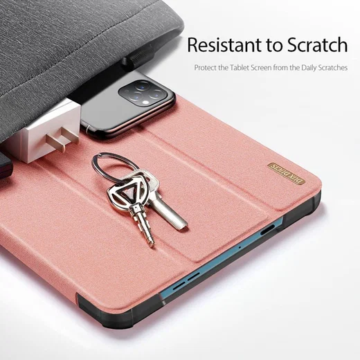 Dux Ducis Domo Series Nokia T10 Hoes Tri-Fold Book Case Roze afbeelding 5