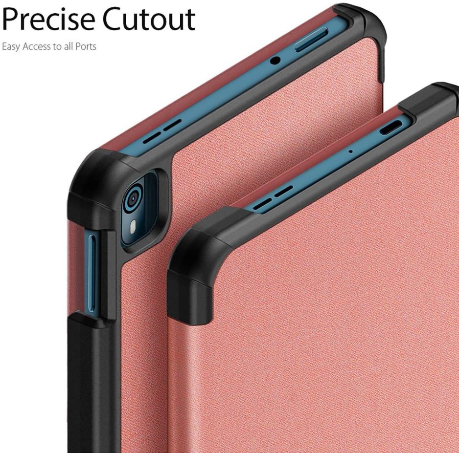 Dux Ducis Domo Series Nokia T10 Hoes Tri-Fold Book Case Roze afbeelding 6