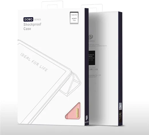 Dux Ducis Domo Series Nokia T10 Hoes Tri-Fold Book Case Roze afbeelding 8