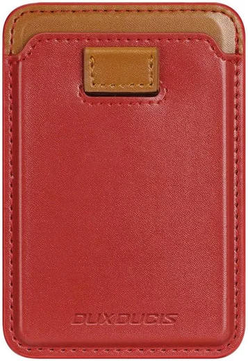 Dux Ducis Magnetische Wallet MagSafe Kaarthouder Kunstleer Rood afbeelding 2