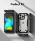 Ringke Fusion X iPhone 14 Pro Max Hoesje Back Cover Transparant Zwart afbeelding 9