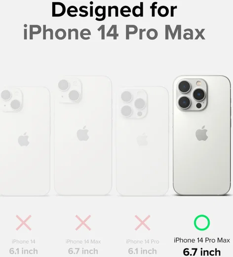 Ringke Fusion X iPhone 14 Pro Max Hoesje Back Cover Transparant Zwart afbeelding 10
