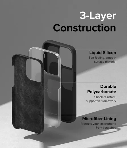 Ringke Silicone Apple iPhone 14 Pro Max Hoesje Back Cover Zwart afbeelding 7