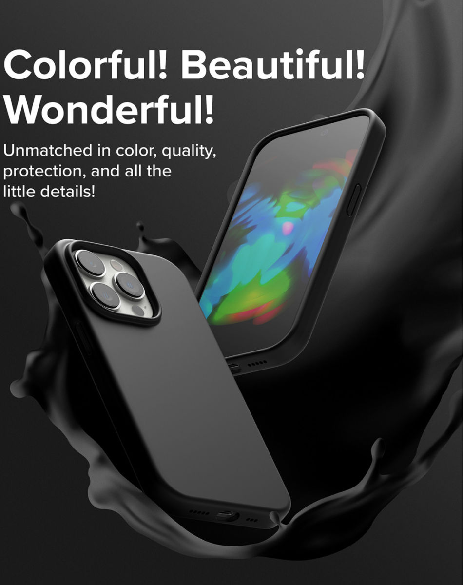 Ringke Silicone Apple iPhone 14 Pro Max Hoesje Back Cover Zwart afbeelding 8
