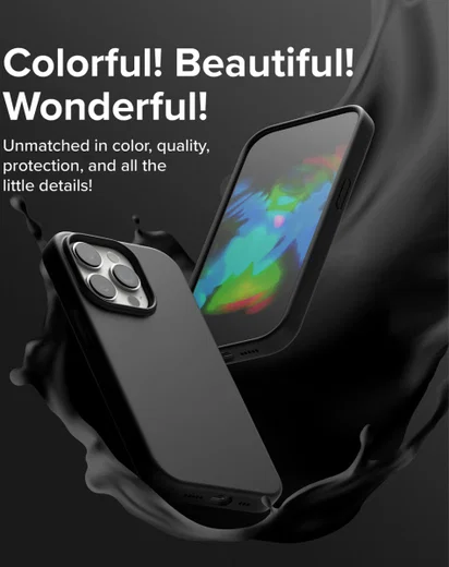 Ringke Silicone Apple iPhone 14 Pro Max Hoesje Back Cover Zwart afbeelding 8