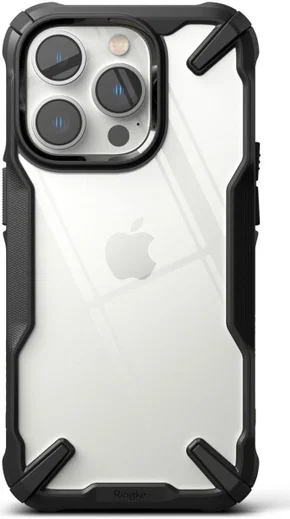Ringke Fusion X iPhone 14 Pro Hoesje Back Cover Transparant Zwart afbeelding 4