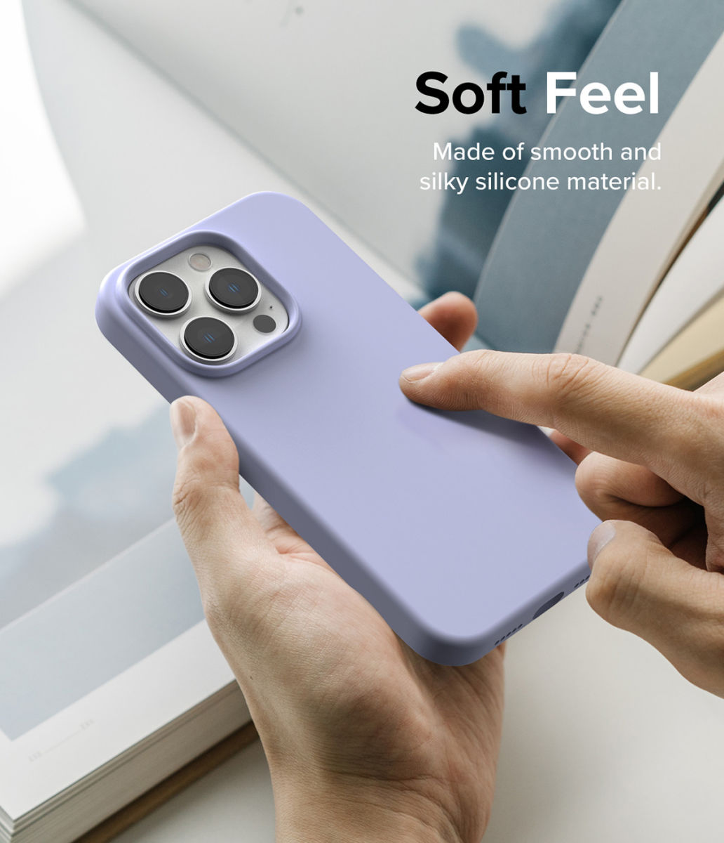 Ringke Silicone Apple iPhone 14 Pro Hoesje Back Cover Paars afbeelding 6